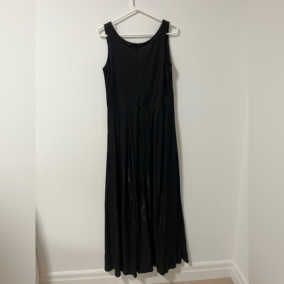 Glittery Black Tie Gown Formal Dress - Picture 4 of 6